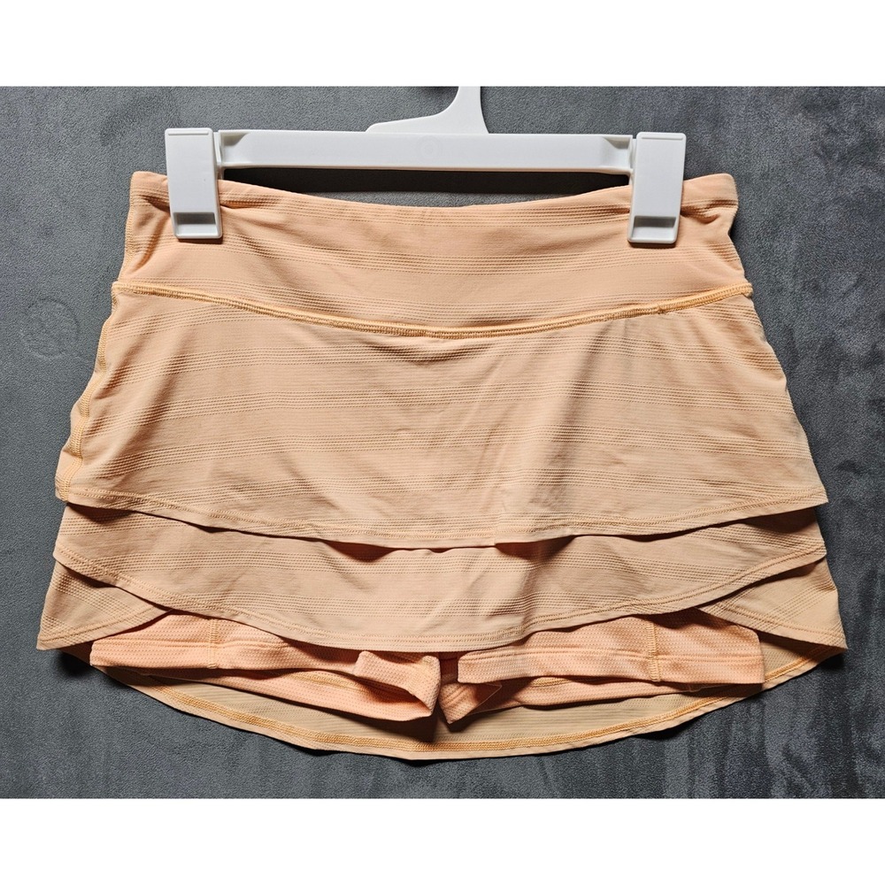 Athleta Girl Peach Orange Swing Skort Girls XXL 16 Tiered Activewear Pockets
